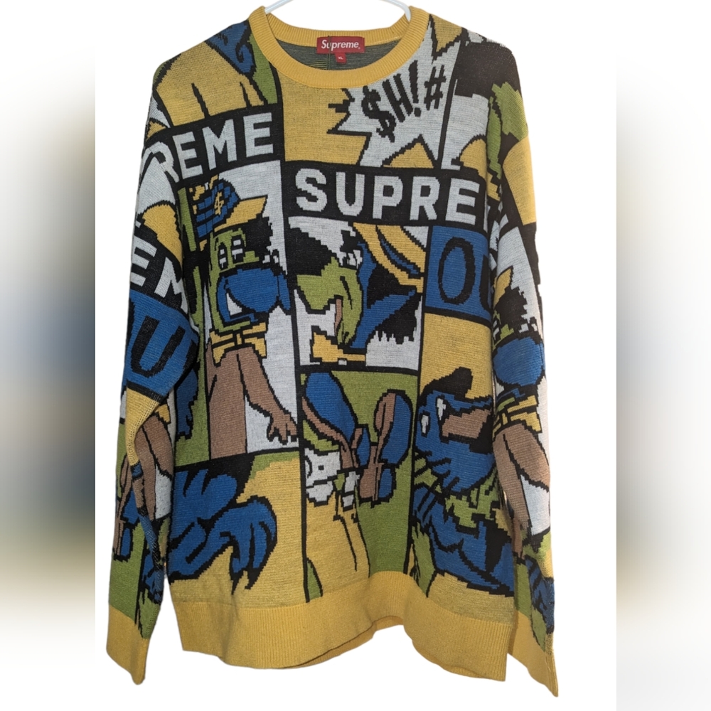 Supreme Cartoon Huckleberry Hound Sweatshirt Sweater NWOT Verified Authentic
